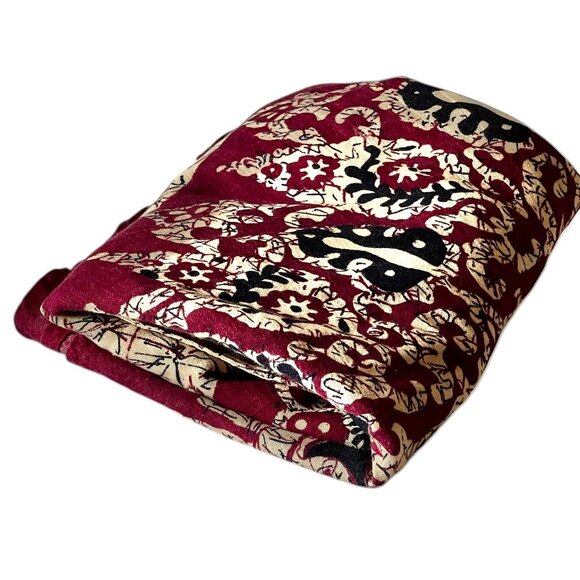 Boho Festival Wrap Skirt Floral Patterns & Adjustable Ties 100% India Cotton VTG - Picture 12 of 12